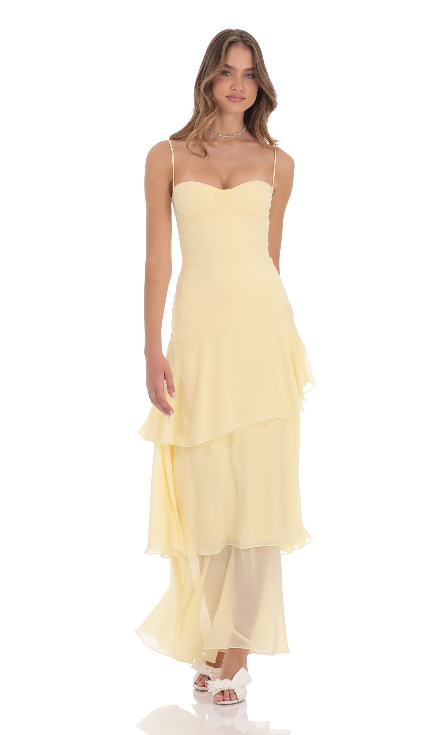 Long Ruffle Maxi Dress