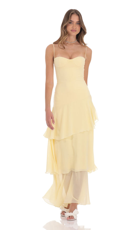 Long Ruffle Maxi Dress