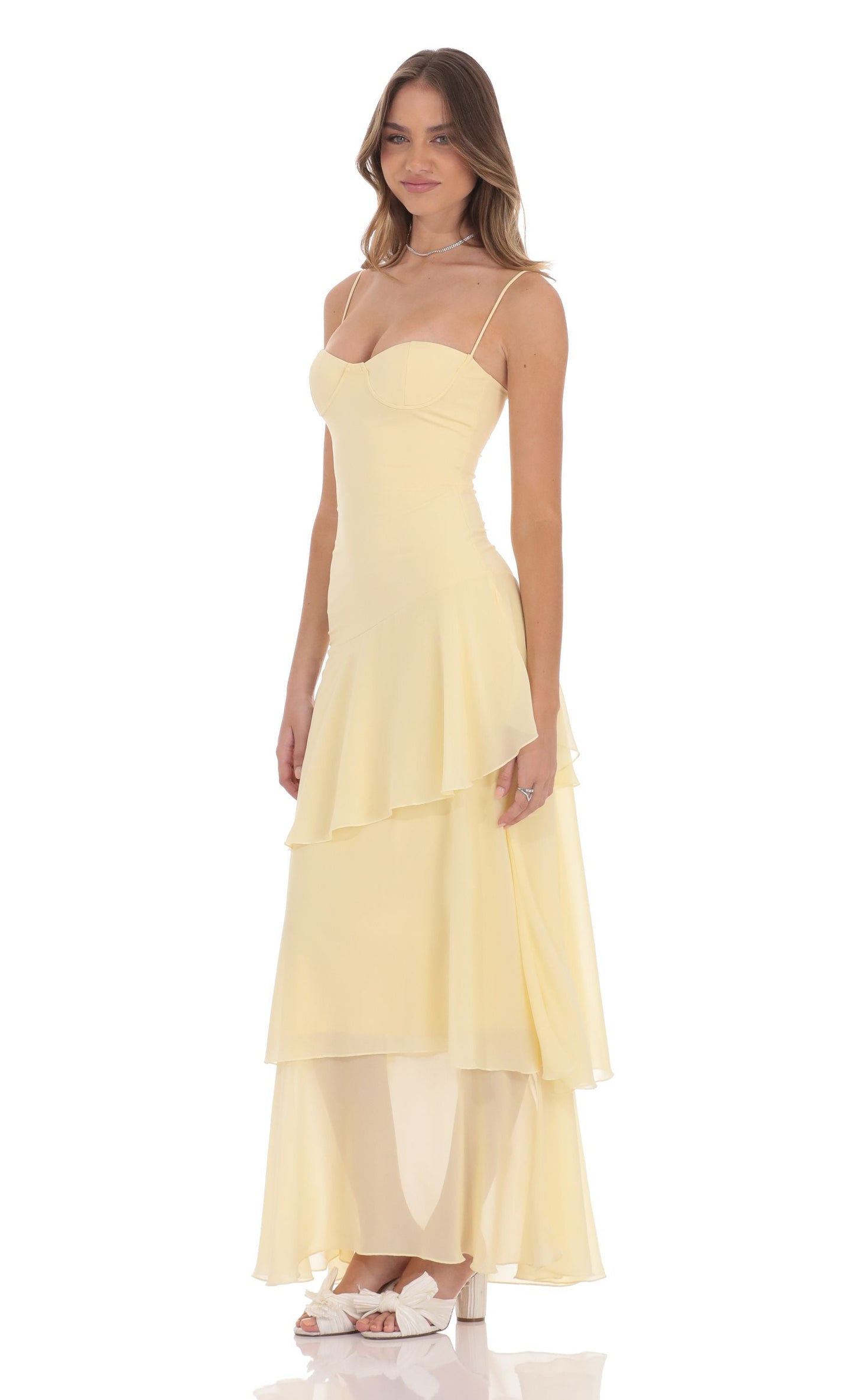 Long Ruffle Maxi Dress